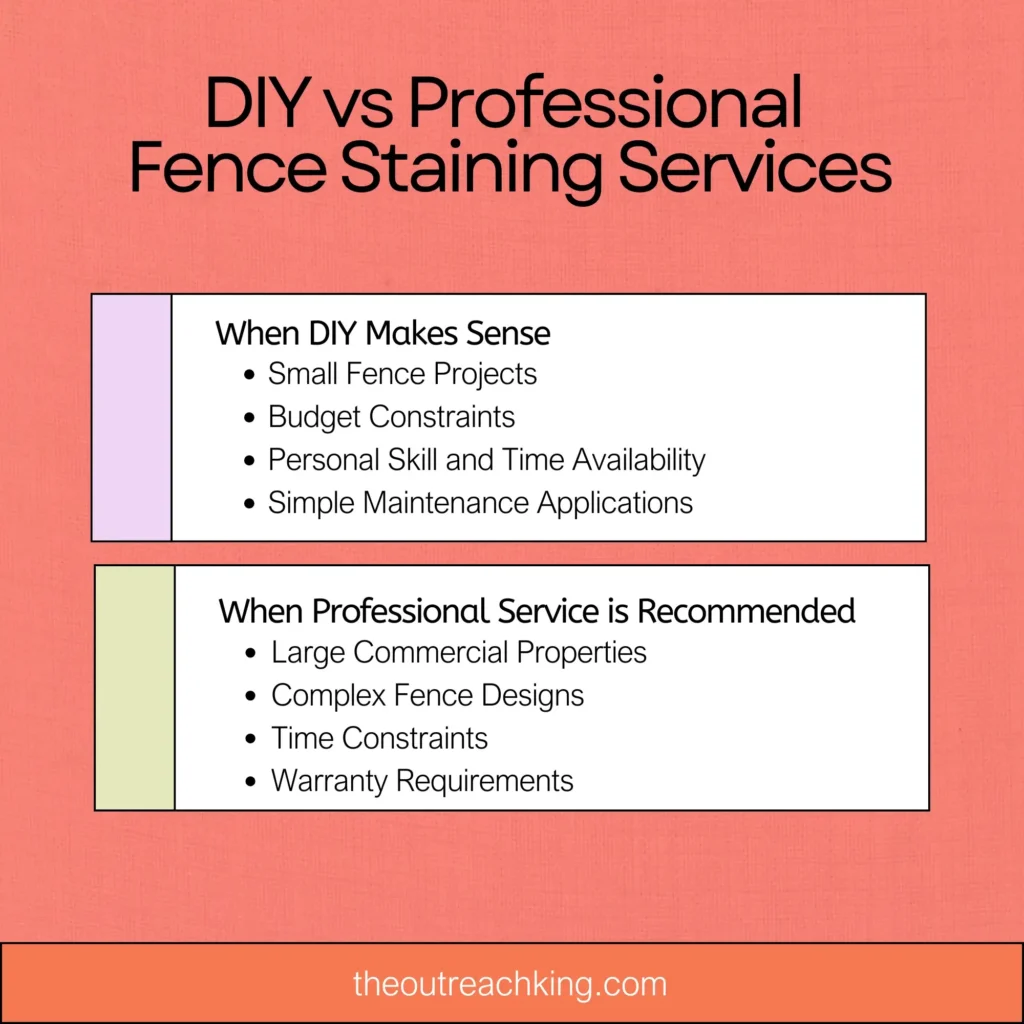 DIY and Professional Fence Staining Services