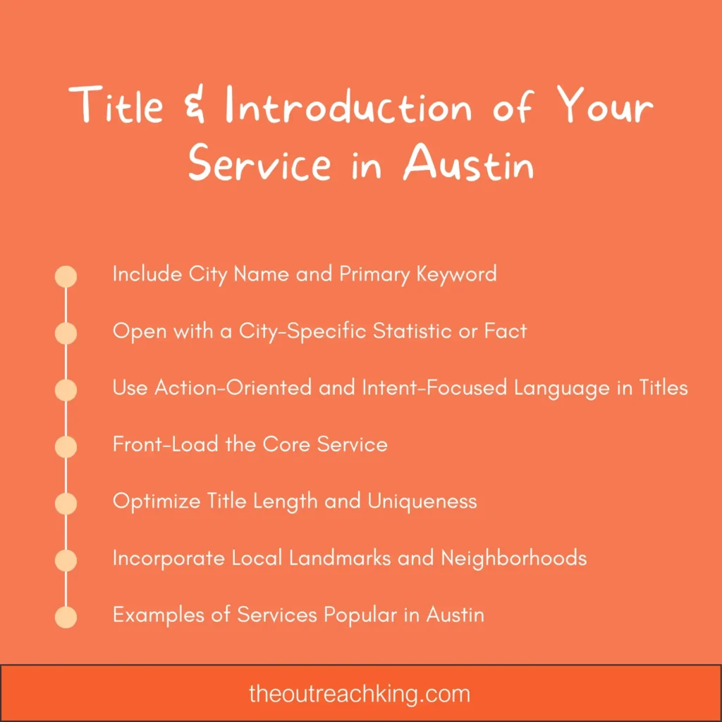 Title & Introduction of Service in Austin